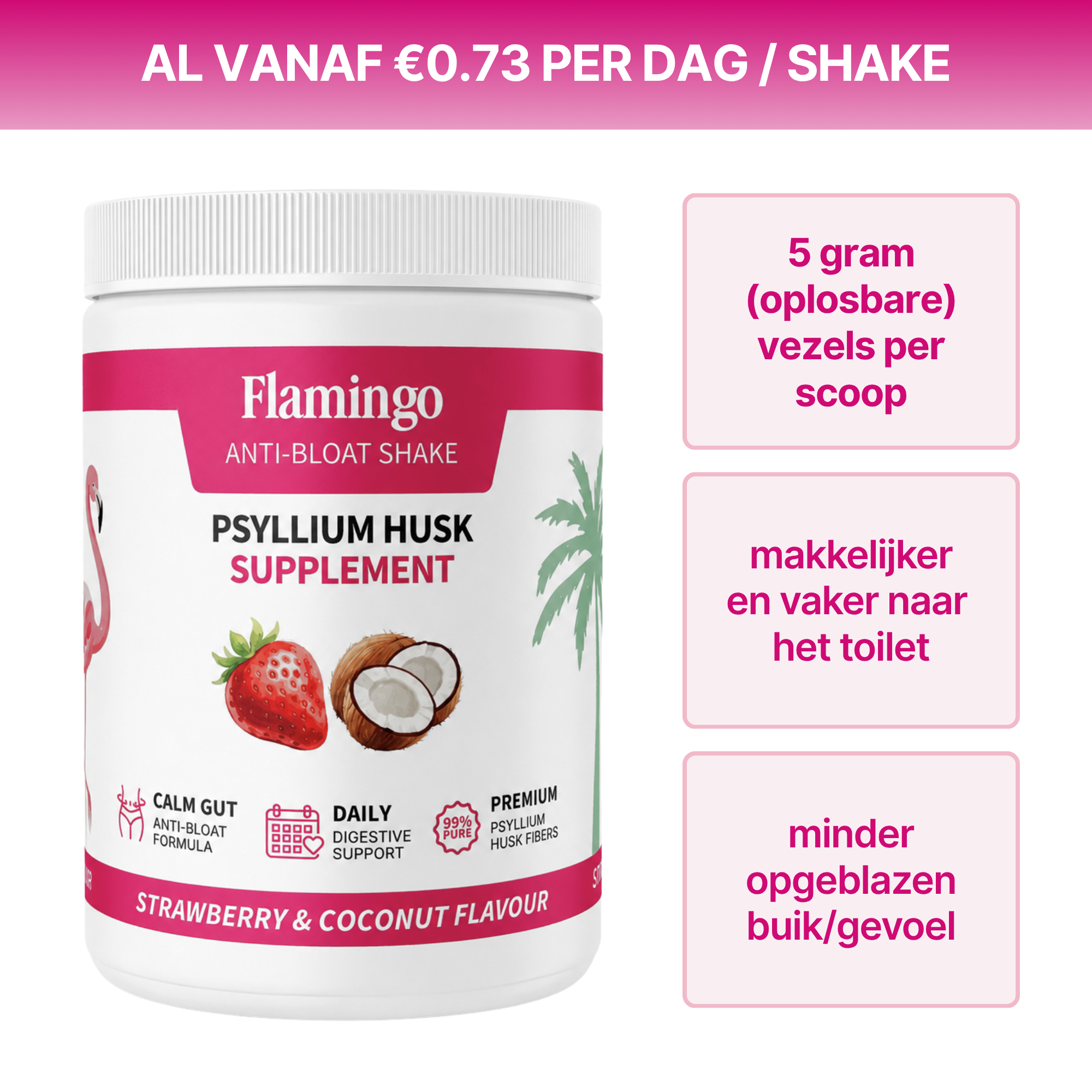 Anti-Bloat Shake: Strawberry & Coconut