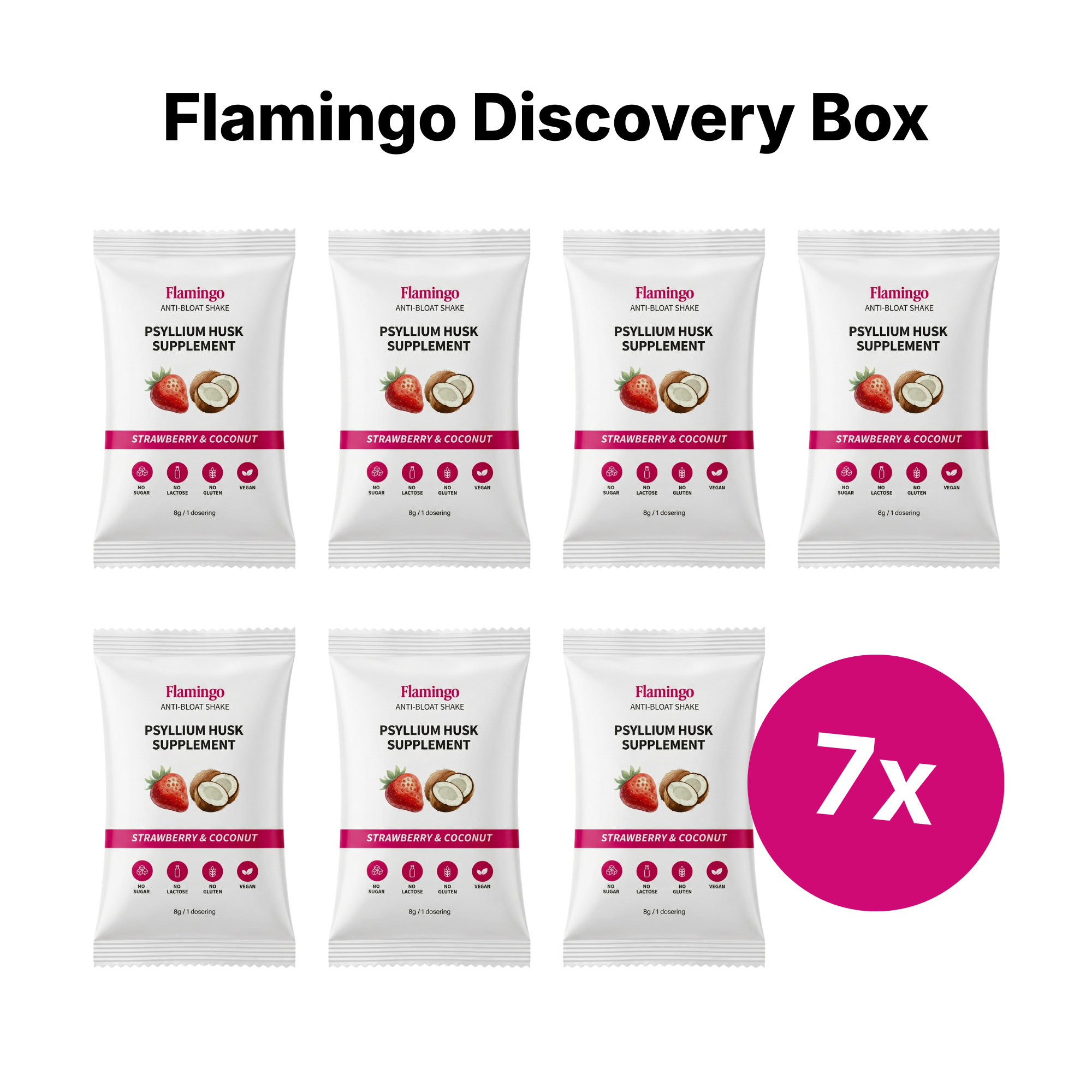 Flamingo 7-Day Discovery Box: Strawberry & Coconut